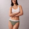 Bikini in cotone elasticizzato a costine