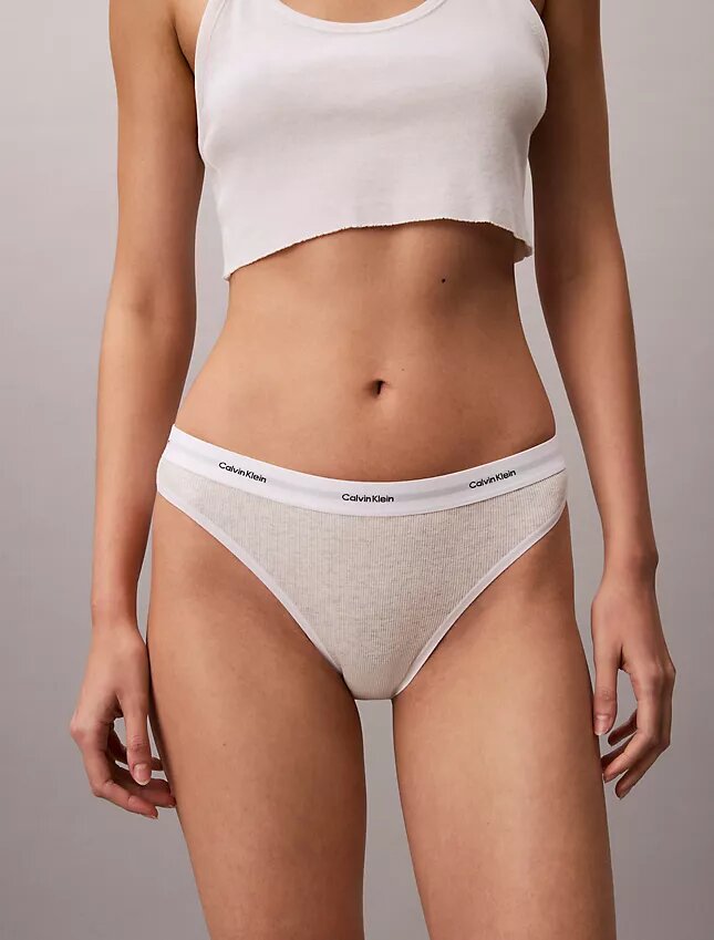 Bikini in cotone elasticizzato a costine Bikini in cotone elasticizzato a costine