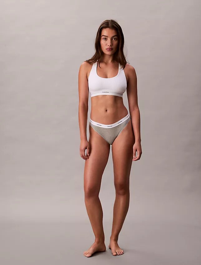 Bikini in cotone elasticizzato a costine Bikini in cotone elasticizzato a costine
