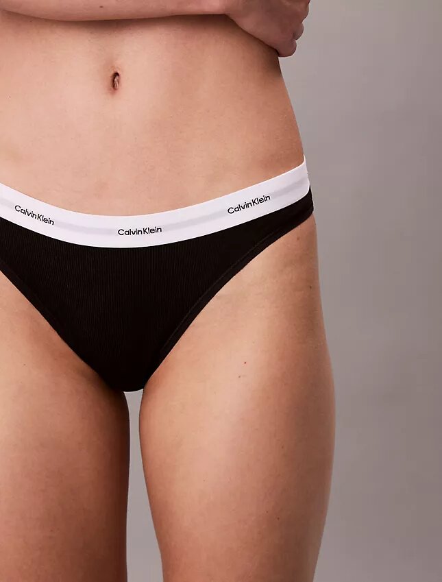 Bikini in cotone elasticizzato a costine Bikini in cotone elasticizzato a costine