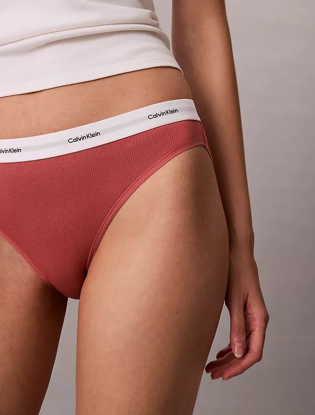 Bikini in cotone elasticizzato a costine Bikini in cotone elasticizzato a costine