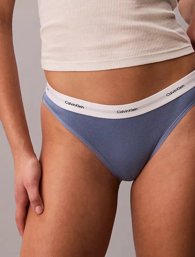 Bikini in cotone elasticizzato a costine Bikini in cotone elasticizzato a costine