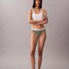 Bikini in cotone elasticizzato a costine