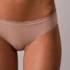Bikini in microfibra elasticizzata con pizzo Bikini in microfibra elasticizzata con pizzo