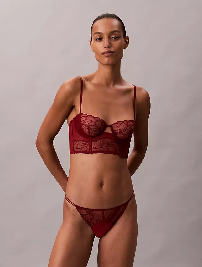 Bikini in pizzo floreale nero CK Black Bikini in pizzo floreale nero CK Black