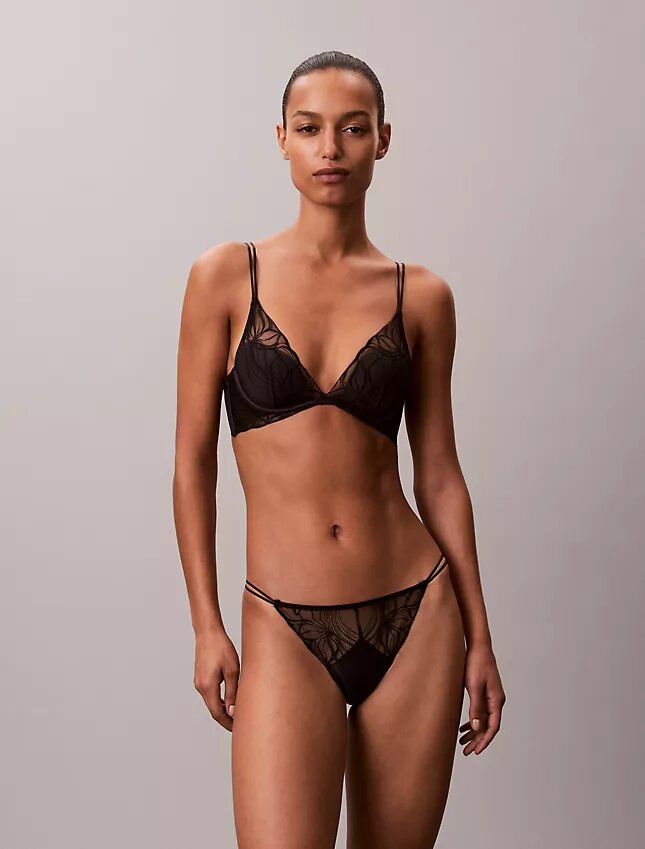 Bikini in pizzo floreale nero CK Black Bikini in pizzo floreale nero CK Black
