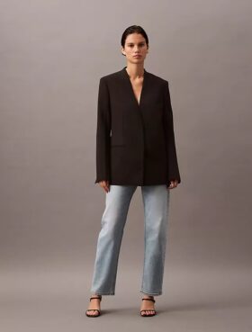 Blazer classico in crêpe