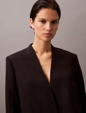 Blazer classico in crêpe