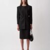Blazer Parker senza colletto