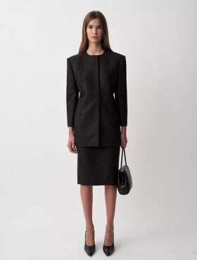 Blazer Parker senza colletto