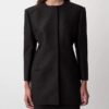Blazer Parker senza colletto