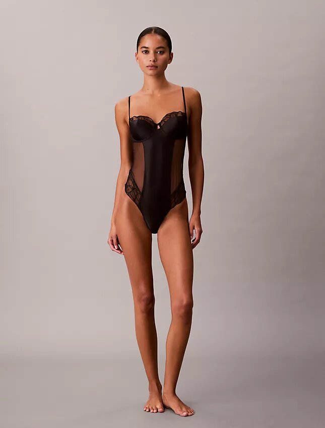 Body in pizzo floreale CK Black Body in pizzo floreale CK Black