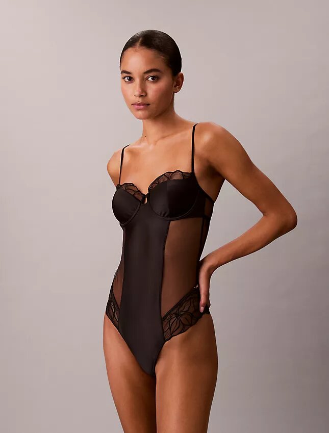 Body in pizzo floreale CK Black Body in pizzo floreale CK Black