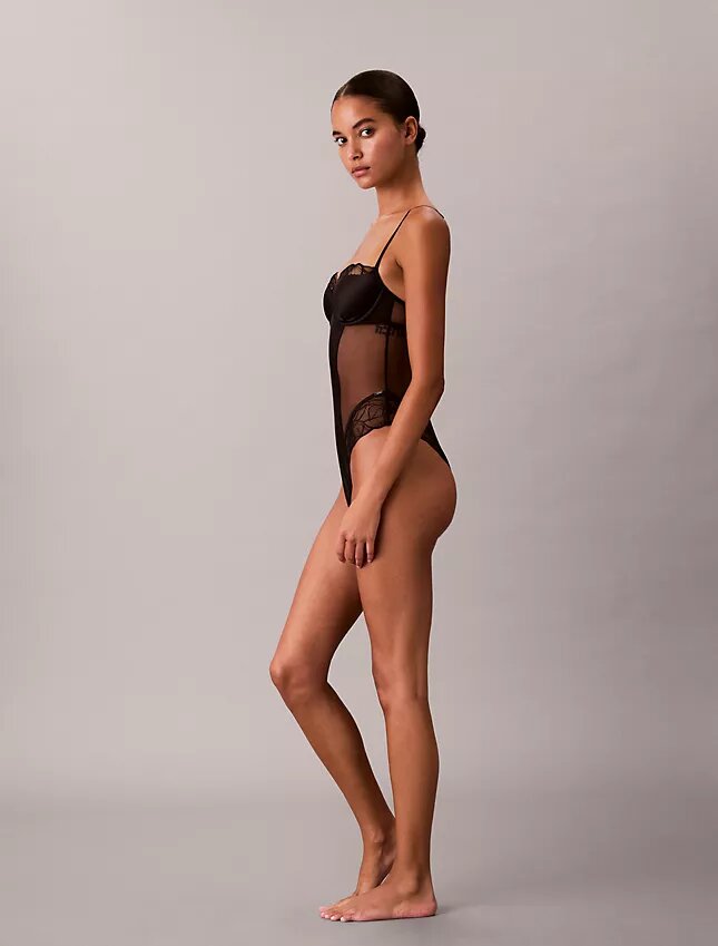 Body in pizzo floreale CK Black Body in pizzo floreale CK Black