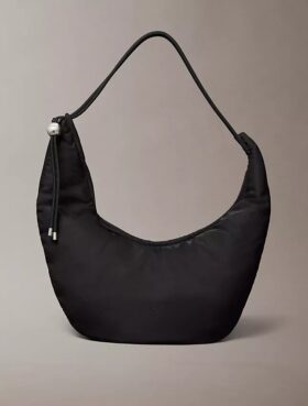 Borsa a mezzaluna in nylon