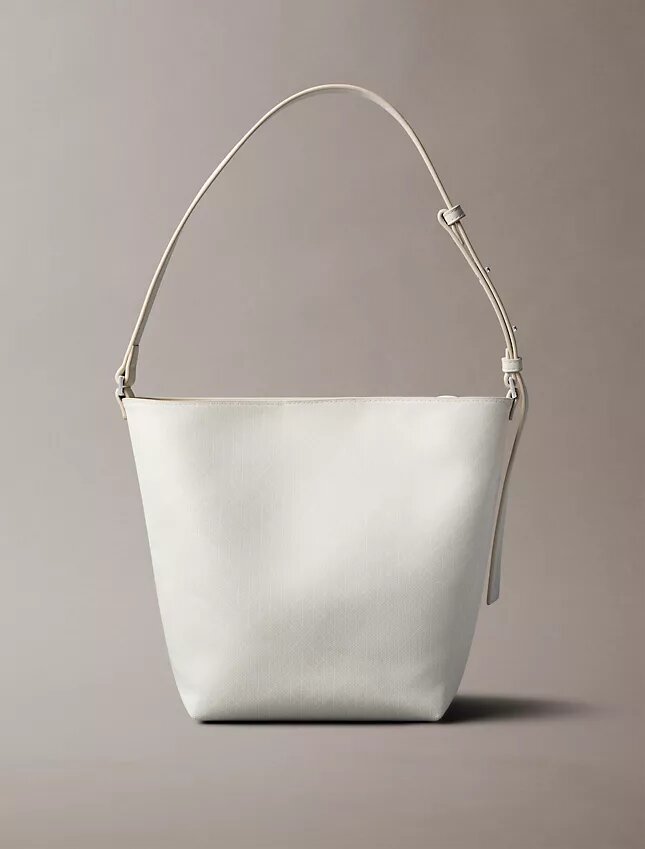 Borsa a secchiello con logo su tutta la superficie e pochette Borsa a secchiello con logo su tutta la superficie e pochette