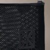 Borsa a secchiello in rete con emblema Borsa a secchiello in rete con emblema
