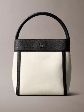 Borsa a secchiello in tela Monogram