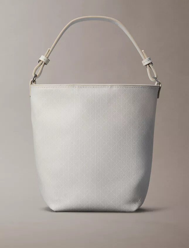 Borsa a secchiello piccola con logo su tutta la superficie e pochette Borsa a secchiello piccola con logo su tutta la superficie e pochette