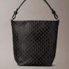Borsa a secchiello piccola con logo su tutta la superficie e pochette Borsa a secchiello piccola con logo su tutta la superficie e pochette