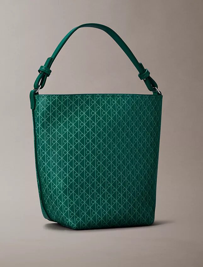 Borsa a secchiello piccola con logo su tutta la superficie e pochette Borsa a secchiello piccola con logo su tutta la superficie e pochette