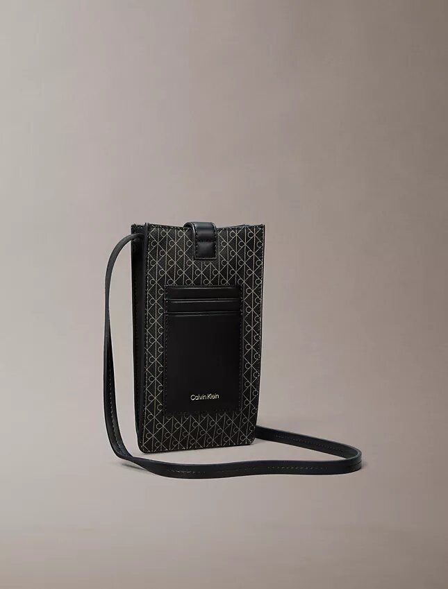 Borsa a tracolla con logo Emblem su tutta la superficie Borsa a tracolla con logo Emblem su tutta la superficie