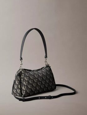 Borsa a tracolla con logo Monogram a pieghe