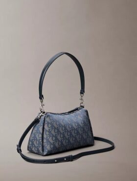 Borsa a tracolla con logo Monogram a pieghe