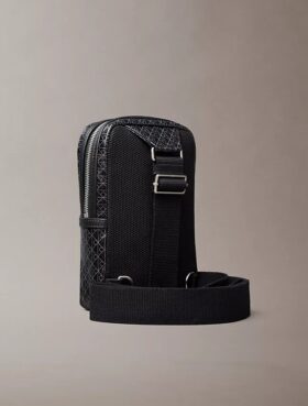 Borsa a tracolla con logo su tutta la superficie