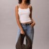 Borsa a tracolla con motivo Monogram a mezzaluna Borsa a tracolla con motivo Monogram a mezzaluna