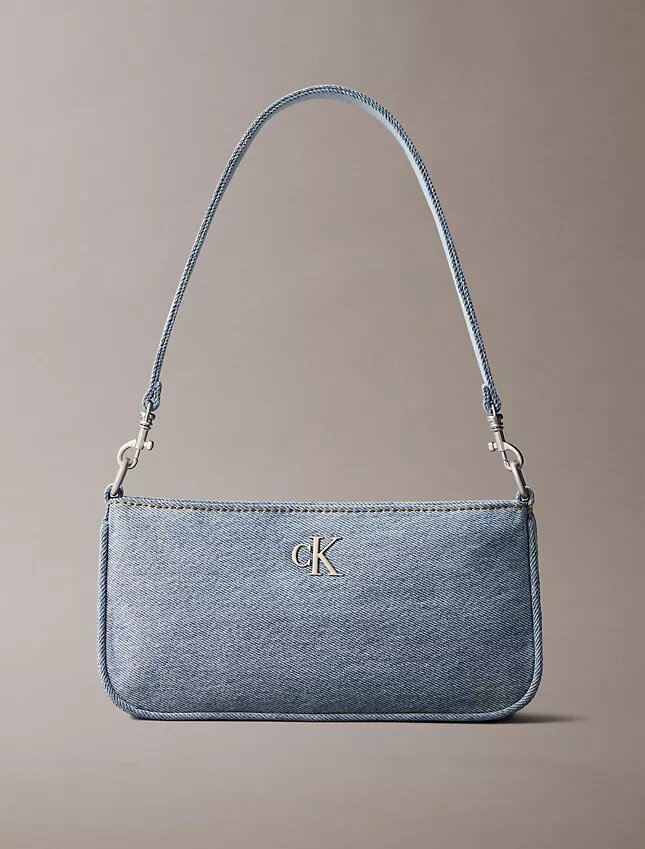 Borsa a tracolla convertibile in Denim con logo Borsa a tracolla convertibile in Denim con logo
