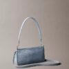 Borsa a tracolla convertibile in Denim con logo Borsa a tracolla convertibile in Denim con logo