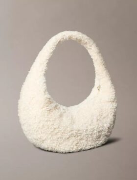 Borsa a tracolla grande in sherpa