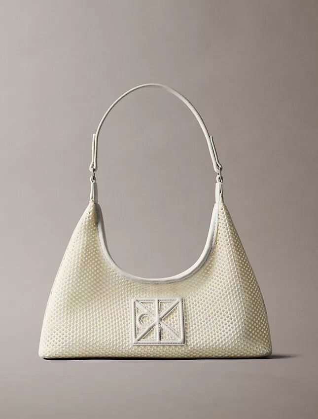 Borsa a tracolla in rete con logo Borsa a tracolla in rete con logo