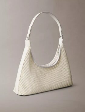 Borsa a tracolla in rete con logo