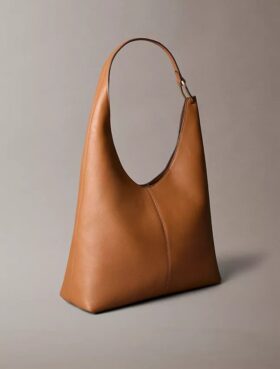 Borsa a tracolla media in pelle morbida