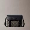 Borsa a tracolla piccola in jacquard con emblema Borsa a tracolla piccola in jacquard con emblema