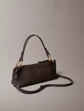 Borsa convertibile piccola in pelle morbida