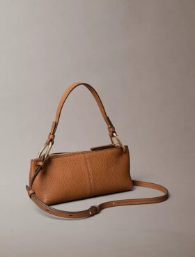 Borsa convertibile piccola in pelle morbida