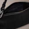 Borsa convertibile piccola in pelle morbida