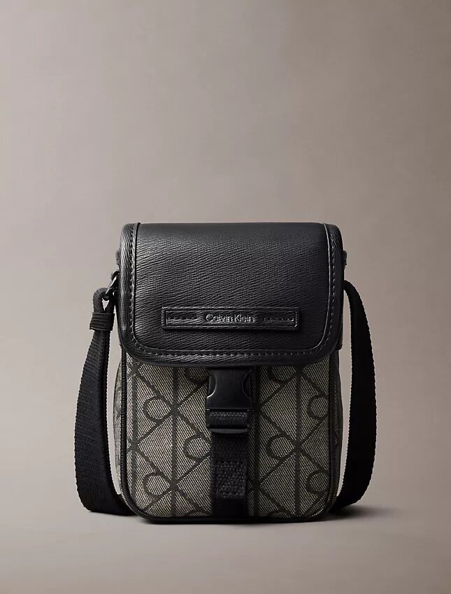 Borsa da giornalista con logo jacquard Borsa da giornalista con logo jacquard