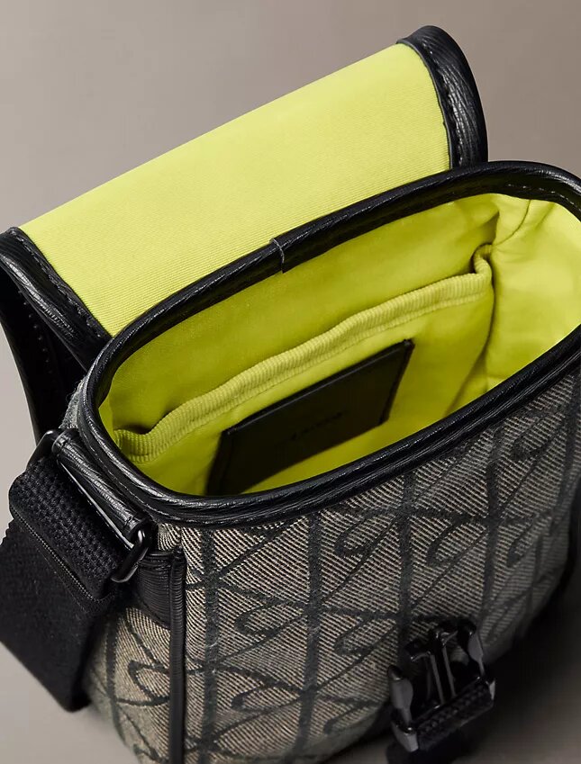 Borsa da giornalista con logo jacquard Borsa da giornalista con logo jacquard
