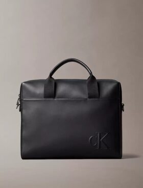 Borsa da viaggio con monogramma in rilievo