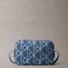 Borsa fotografica in Denim con logo su tutta la superficie Borsa fotografica in Denim con logo su tutta la superficie