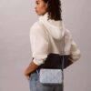 Borsa fotografica in Denim con logo su tutta la superficie Borsa fotografica in Denim con logo su tutta la superficie