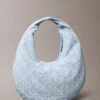 Borsa Hobo in Denim con logo emblema su tutta la superficie Borsa Hobo in Denim con logo emblema su tutta la superficie
