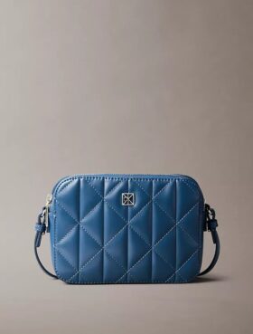 Borsa per fotocamera con logo trapuntato