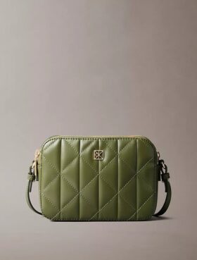 Borsa per fotocamera con logo trapuntato