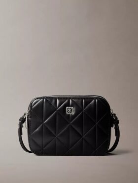Borsa per fotocamera con logo trapuntato