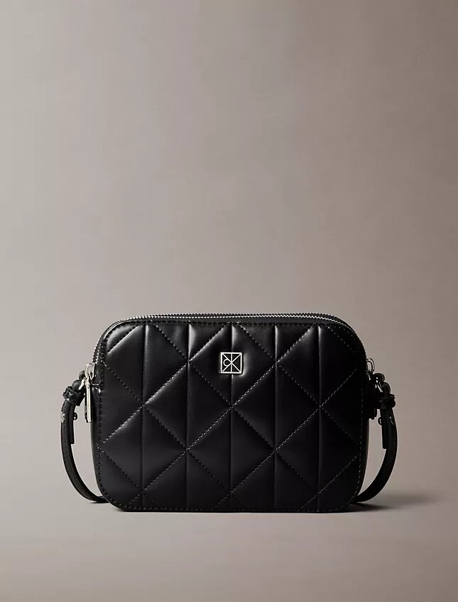 Borsa per fotocamera con logo trapuntato Borsa per fotocamera con logo trapuntato